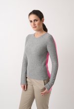 W10 Contrast Back Crew 100% Cashmere