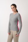 W10 Contrast Back Crew pink 100% Cashmere
