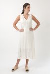 W54 Chevron Dress 100% Linen