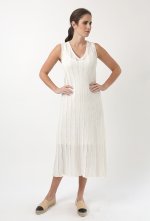 W54 Chevron Dress 100% Linen