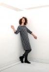 W76 - Large houndstooth dress