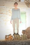 Oversized Crop Crew Sweater