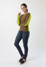 W10 Contrast Back Crew 100% Cashmere