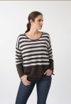 W49 Wide Body Stripe Sweater 100% Linen