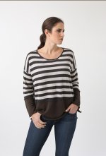 W49 Wide Body Stripe Sweater 100% Linen