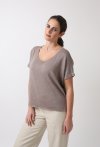 W47 Sloped Shoulder Top 100% Linen